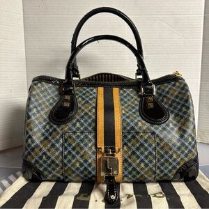 L.A.M.B. Gwen Stefani Teal Mandeville Bowler Satchel Bag